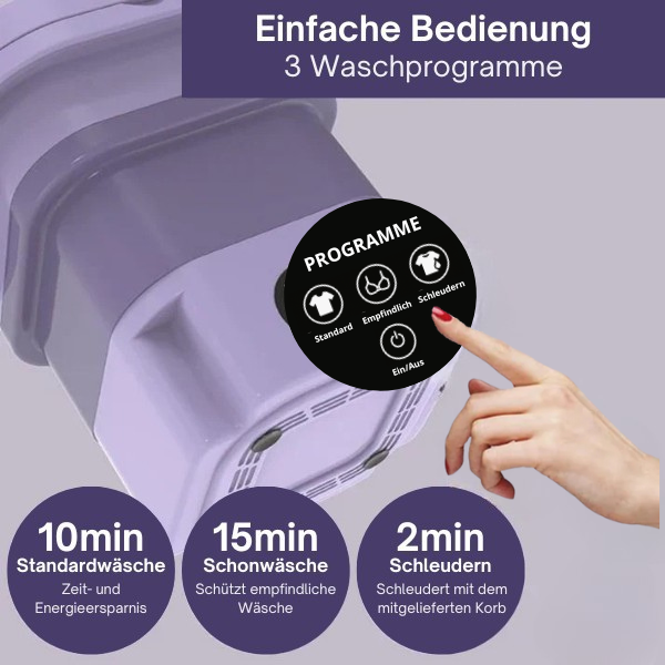 Faltbare Miniwaschmaschine